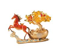 XLWLLNJ Statua di Cavallo in Resina, Scultura Animale con Figura Moderna, Postura Unica E Dettagli Realistici, Adatta per Camera Da Letto, Comodino, Soggiorno, Rosso