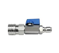 XLWLLNJ Valvola Ad Alta Pressione Valvola a Sfera Rubinetto Intercettazione Raccordo Inline in Acciaio Inox Leva Manuale Attacco Rapido Femmina Maschio Corpo, 3/8 Pollice