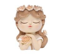 XLWLLNJ Vasi da Fiori Decorativi in Resina per Artigianato Artistico, Bianco Marrone, 8x7x11cm