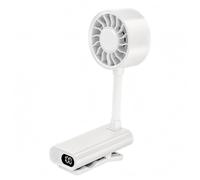 XLWLLNJ Ventilatore da Scrivania Usb Ventilatore Clip Ventola da Tavolo Ventilatore Portatile Ventola Silenziosa Testa Rotonda Orientabile con Collo, Bianco