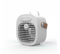 XLWLLNJ Ventilatore Umidificante Portatile Ventilatore da Tavolo con Nebulizzazione Fine Silenziosa Raffrescatore d'Aria con Ampia Oscillazione Serbatoio, White