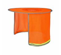 XLWLLNJ Visiera da Costruzione Antisole per Casco da Cantiere con Larga Parasole Tendina Schermo in Rete Traspirante con Banda Riflettente E Pieghevole Adatta, Orange, 100 25cm
