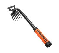 XLWLLNJ Weeds Puller Attrezzo Manuale per Sradicare Erbacce con Artigli Affilati Manico Ergonomico in Acciaio E Gomma Strumento Multifunzionale Port, 6 Denti