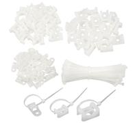 XLX 120PCS 3 valori di tipo sella stringicavo basi per cavi cavi guaina guaina cavo regolabile set di fascette abbinato a 120 fascette bianche flessibili con cerniera Infradito colorati estivi