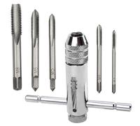 Xlx regolabile giramaschi Ratchet Wheel Hand Holder reversibile Bothway e 5PCS m3-m8 metrico Tread rubinetto manuale con accessori