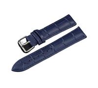 XLXKGPGKMK Cinturino in pelle di coccodrillo classico da uomo e donna impermeabile 10mm 12mm 13mm 14mm 15mm 16mm 17mm 18mm 19mm 20mm 21mm 22mm 24 mm(Dark Blue,24 mm)