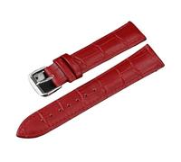 XLXKGPGKMK Cinturino in pelle di coccodrillo classico da uomo e donna impermeabile 10mm 12mm 13mm 14mm 15mm 16mm 17mm 18mm 19mm 20mm 21mm 22mm 24 mm(Red,14 mm)