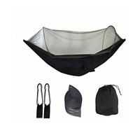 XLYMTLSO Camping Hammock, Amaca da Campeggio Super Elastica con Apertura Rapida Adatta for Amaca da Campeggio, mobili da Esterno, Amaca da Giardino for Il Tempo Libero,Single or Double(Gray)