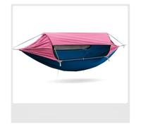 XLYMTLSO Camping Hammock, Amaca da Viaggio Anti-rotolamento e Anti-zanzare for Esterni, Amaca da Campeggio for Due Persone con zanzariera e Parasole,Single or Double(Pink 2.0)