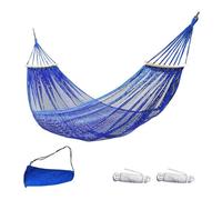 XLYMTLSO Camping Hammock, Hickened Rope Hammock Garden Outdoor Mesh Hammock Portable Simple Hammock Hanging Bed Double Outdoor Hammock with Bag,Single or Double(Upgraded)
