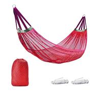 XLYMTLSO Camping Hammock, Hickened Rope Hammock Garden Outdoor Mesh Hammock Portable Simple Hammock Hanging Bed Double Outdoor Hammock with Bag,Single or Double(4K 3.5X 90X)