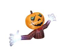 XLYMTLSO Inflatable Decorations, Decorazione Gonfiabile da Giardino for Esterni, a Forma di Zucca di Halloween con Camicia a Scacchi, da 1,2 m,Party Garden Lawn(UK)