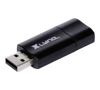 XLYNE WAVE - Chiavetta USB da 64 GB, USB 2.0, meccanismo push-& pull, Windows, Mac, Linux, nero, arancione