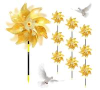 XLZJYIJ Repellente per Uccelli Girandole, 10 Pezzi Mulino a Vento Riflettente, Girandole Spaventa Uccelli per Il Controllo degli Uccelli Decorazione del Giardino to Protect Frutteto, Giardino