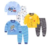 XM-Amigo 3 Completo Pigiami a Maniche Lunghe in Cotone per Bambino Maschio