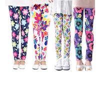 XM-Amigo 4 Leggings Elasticizzati per Ragazze Bambine Stampa Floreale Comodi e Morbidi,(4 Anni) Etichetta:60
