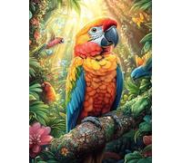 XMacaw Parrot in A Tropical Forest Puzzle 500 Pezzi Rompicapo Creativo Artistico Science Fiction Magical Dream Stimolo Della Creatività Attività Per Il Tempo Libero Regalo Per Persone Creative 500 PC
