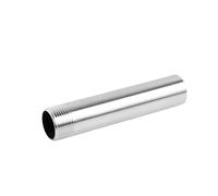 XMAFRJIO 201 Stainless Steel Single Wire 300MM Extended Pipe External Wire External Thread Extension Welding Plumbing Pipe Fittings 4/6 Minutes 1 inch
