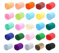 Xmart 26 rotoli Carta Crespa Colorata Artigianato di Carta Crepe Stelle Filanti in Cartas Crespa Decorativa Nastro Cartas Crespata 20 Colori per Decorazione di Nozze Festa di Compleanno 4.5cm x 10m