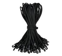 Xmart 28 Pezzi Espansore con Gancio Multifunzione Tenditore in Gomma Riutilizzabile - Corde Elastiche Tiranti per Teloni Tende Ringhiere Campeggio 25cm Nero
