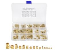 Xmart 360 Pezzi di Inserti Filettati Boccole Filettate in Ottone M2 M2.5 M3 M4 M5 M6 Aiuto Alla Fusione per Inserti Filettati Inserto Filettato in Plastica Disponibili per la Stampa 3D