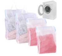 Xmart 4 Pezzi Sacchetti Lavatrice 2 Misure Sacchetti per Lavatrice Sacchetti per la Biancheria Intima con Struttura Manico Chiusura Lampo Utilizzato per Riporre Indumenti Delicati