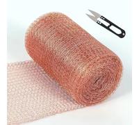 Xmart Rete di Rame 12,7cmx6m Rete Rame Anti Insetti Roditori Con Le Forbici Rete di Protezione Contro Lumache Rete Rame Maglia Fine Adatto per La Protezione Dai Parassiti del Giardino Domestico