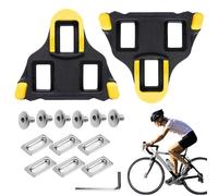 Xmart Tacchette Bici da Corsa Tacchetti per Bici Compatibili con Pedali Shimano SPD SL Antiscivolo Flottazione di 6° Gialle per Ciclismo Su Strada All'Aperto