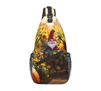 Xmas Funny Gnomes Crossbody Chest Bag Leggero Sling Daypackstravel Escursionismo Ciclismo Per Uomini Donne, nero, Taglia unica