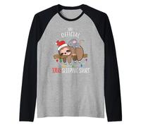 Xmas - Maglietta da Notte con Topolino Maglia con Maniche Raglan