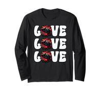 Xmas Poinsettia Christmas Cat for Kitten Mom Who Love Cats Maglia a Manica