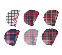 XMas Tartan Set 6 Tovagliette natalizie double face Ø38 cm