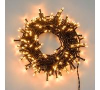 XMASKING Catena 7,5 m, 180 LED Bianco Caldo Traditional, con Memory Controller, Cavo Verde, 24V, Esterno