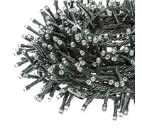 XMASKING Catena MiniCluster 20,5 m, 1000 LED Bianco Caldo Traditional, con Memory Controller, Cavo Verde, 30V, Esterno