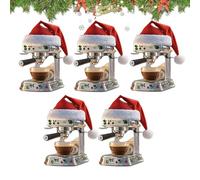 Xmass Coffee Pendants - 3.15x1.97x0.12 Pollici Ornamenti Della Macchina Da Caffè, Ornament 'albero Di Natale | Personaggi Di Pendenti Per Ornamenti Decorativi 2D, Decorazione Per Le Vacanz