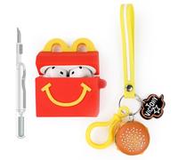 XMBYGY Custodia e pulizia penna per auricolari AirPods 4th generazione, custodia protettiva in silicone e penna di pulizia 3 in 1 per AirPods 4 auricolari senza fili con bambola e cordino anti-perdita