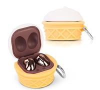 XMBYGY Custodia in silicone per auricolari con portachiavi per Samsung Galaxy Buds Pro (2020-2022), Live, 2 (IceCreamCone)