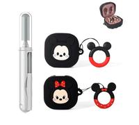 XMBYGY - Custodia in silicone per Galaxy Buds FE (2023) / Buds2 Pro (2022) / Buds 2 (2021) / Buds Pro (2021) / Buds Live (2020) Cover protettiva con 3 in 1 pennello per la pulizia
