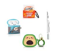 XMBYGY - Custodia per auricolari wireless AirPods 4 con kit di pulizia e penna per la pulizia, custodia di ricarica antiurto in silicone per cuffie AirPods 4a generazione, confezione da 3