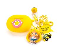 XMBYGY Custodia per Beats Studio Buds/Buds+ Auricolari con Portachiavi per Bambola, Custodia di Ricarica per Cartone Animato in Silicone Kit di Accessoris
