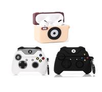 XMBYGY - Custodia protettiva in silicone per AirPods Pro 1°/2° generazione, con simpatico design della pelle, con portachiavi