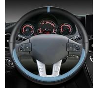 XMCMBS Coprivolante in Pelle per Cadillac ATS Coupe 2015-2019, Coprivolante Auto, Traspirante, Antiscivolo, Coprivolante per Uomini e Donne,A Blue-O-Style
