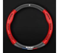 XMCMBS su Misura Coprivolante Auto per Suzuki Vitara 2018-2024,Coprivolante per Auto in Pelle,Microfibra Antiscivolo Traspirante Accessori,A