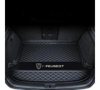 XMCMBS Tappetino Bagagliaio Auto su Misura per Peugeot 208 II 2019-2023 2024, Tappetino Bagagliaio Posteriore, Impermeabili Antiscivolo Copri Baule Auto,A Black