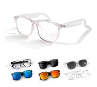 Xmenha AI Smart Bluetooth Occhiali da sole per donne e uomini con altoparlanti auricolari aperti Cuffie Bluetooth Traduttore in tempo reale Traduttore Occhiali da vista per sport Guida all'aperto