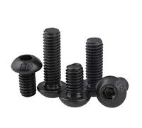 XMGKMN 1000 viti a testa esagonale M2 x 3/4/5/6/8/10/12/14/16/18/20 2 mm a testa cilindrica M2 x 3/4/5/6/8/10/12/14/16/18/20 2 mm in acciaio con nero (colore: 14 mm, dimensioni: M2)