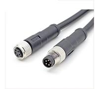 XMGKMN 2 connettori M8 Aviation Plug a 3 pin 4 5 pin IP67 connettore impermeabile 8 pin maschio e femmina formando cablaggio gomito dritto (dimensioni: 3 core gomito lunghezza cavo 1M)