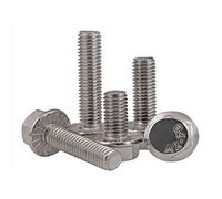 XMGKMN 20 pz/lotto M6 * 8/10/12/16/20/25/30/35/40/45/50 Bullone a flangia esagonale in acciaio inox (dimensioni: 20 mm, colore: M6)