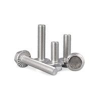 XMGKMN 5 viti a flangia a testa piccola M5-M12 in acciaio inossidabile 304 M6M8M10 esagonale esterno con cuscinetto bullone antiscivolo GB5787 (colore: M5 x 40)