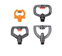 XMGKMN Facile da installare 1/2" DN15 Impact Impact Rain Shape Plastic Sprinkler Green Lawn Sprinkler Spruzzatore (Dimensioni: 4 punti per un maggiore impatto)